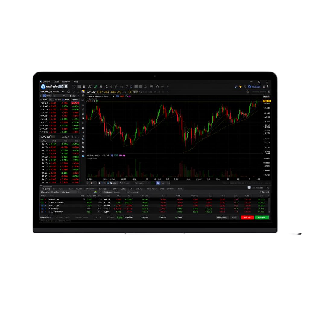 FXEM MT5 Web Trader on laptop